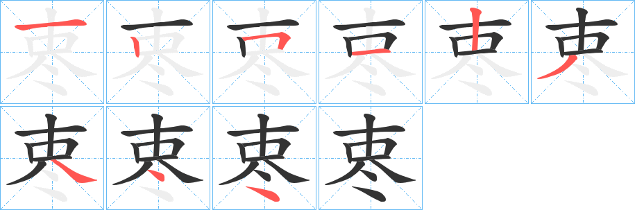 栆的笔画顺序