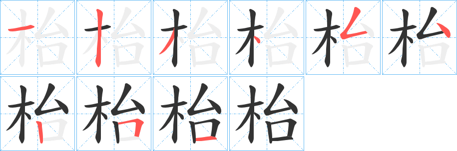 枱的笔画顺序