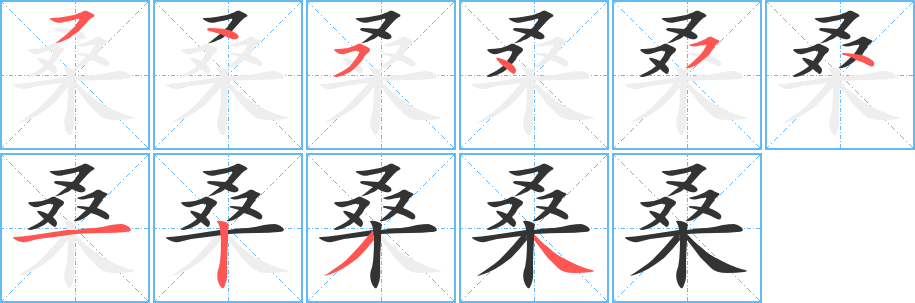 桑的笔画顺序