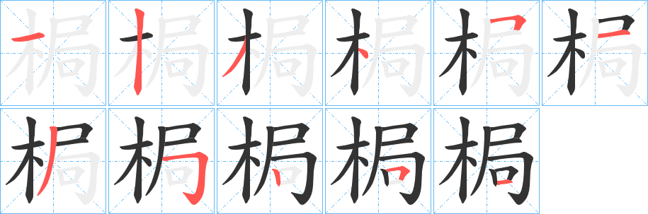 梮的笔画顺序