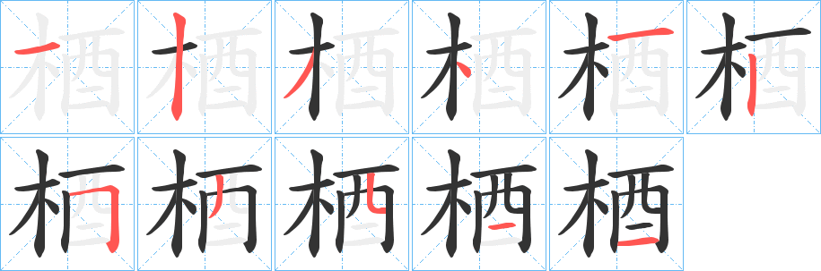 梄的笔画顺序