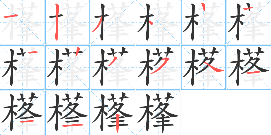 樥的笔画顺序