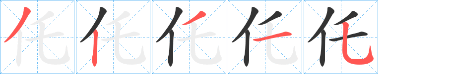 仛的笔画顺序