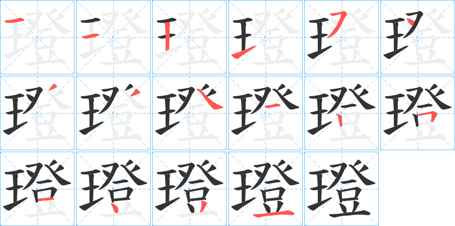 璒的笔画顺序