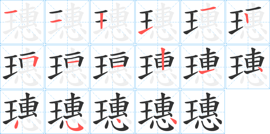 璤的笔画顺序