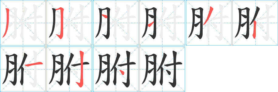 胕的笔画顺序