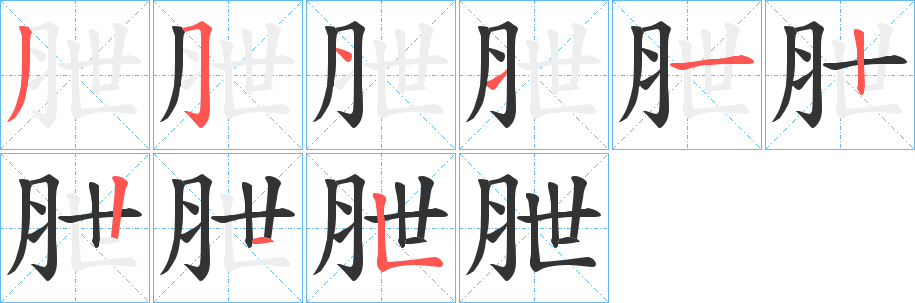 朑的笔画顺序