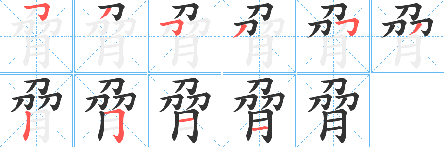脋的笔画顺序