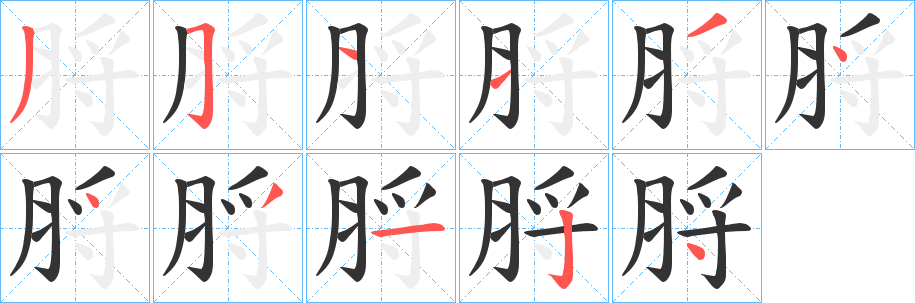 脟的笔画顺序