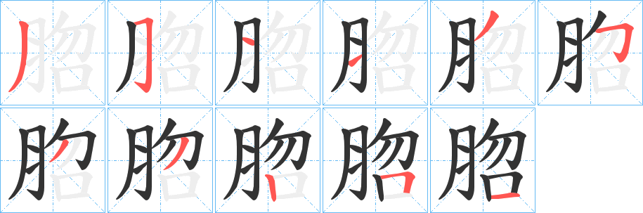 脗的笔画顺序