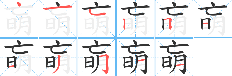 朚的笔画顺序
