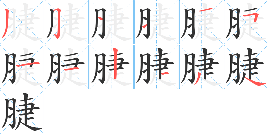 脻的笔画顺序