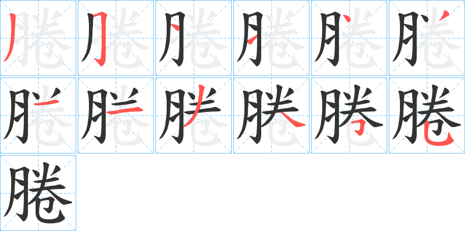 腃的笔画顺序