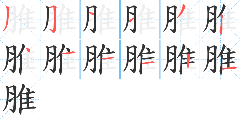 脽的笔画顺序
