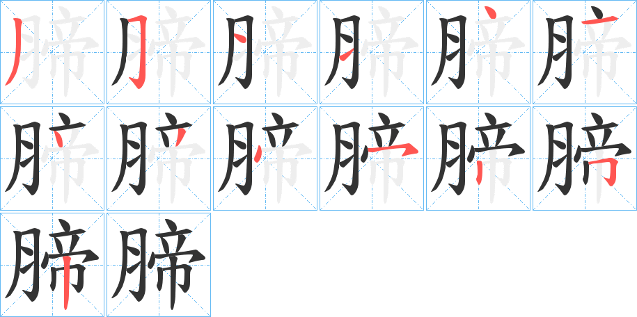 腣的笔画顺序