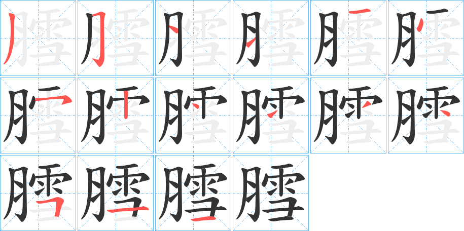 膤的笔画顺序