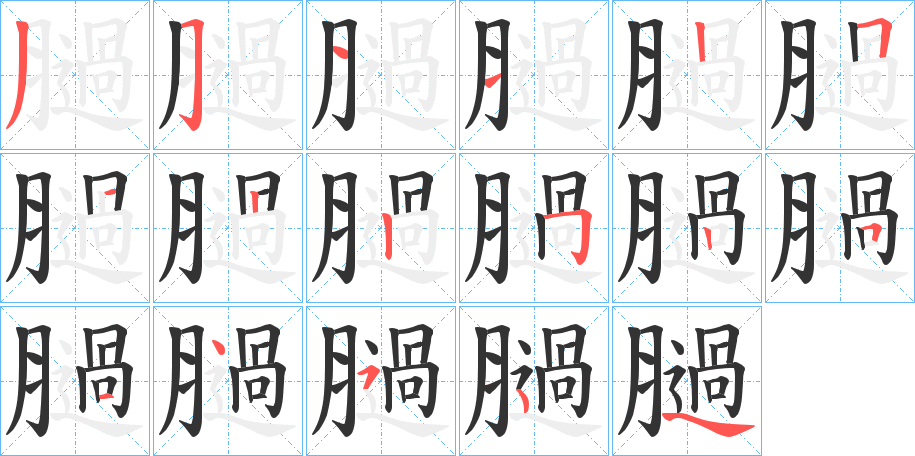 膼的笔画顺序