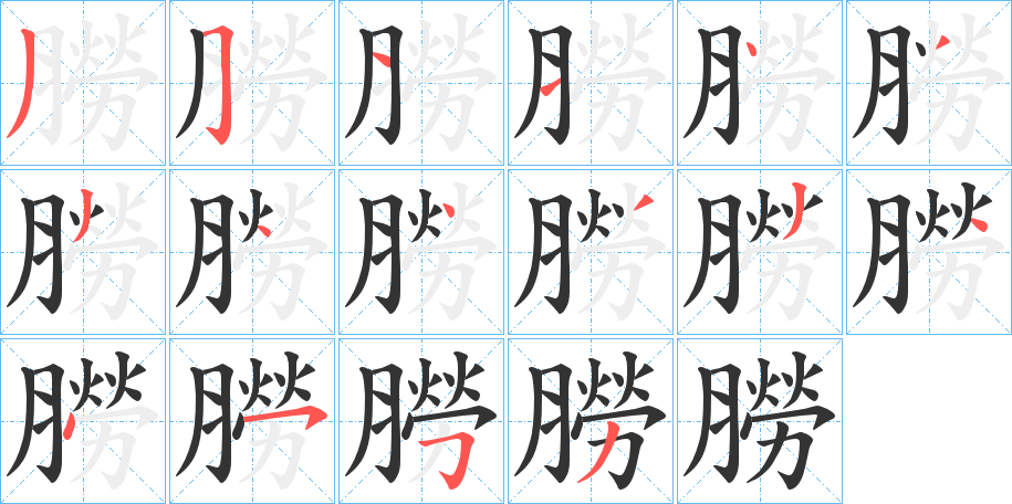 朥的笔画顺序