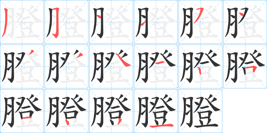 膯的笔画顺序