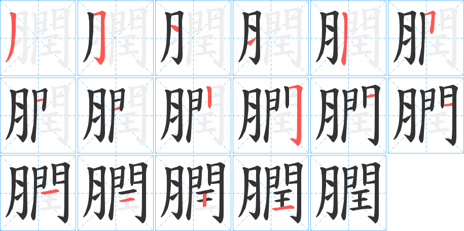 膶的笔画顺序