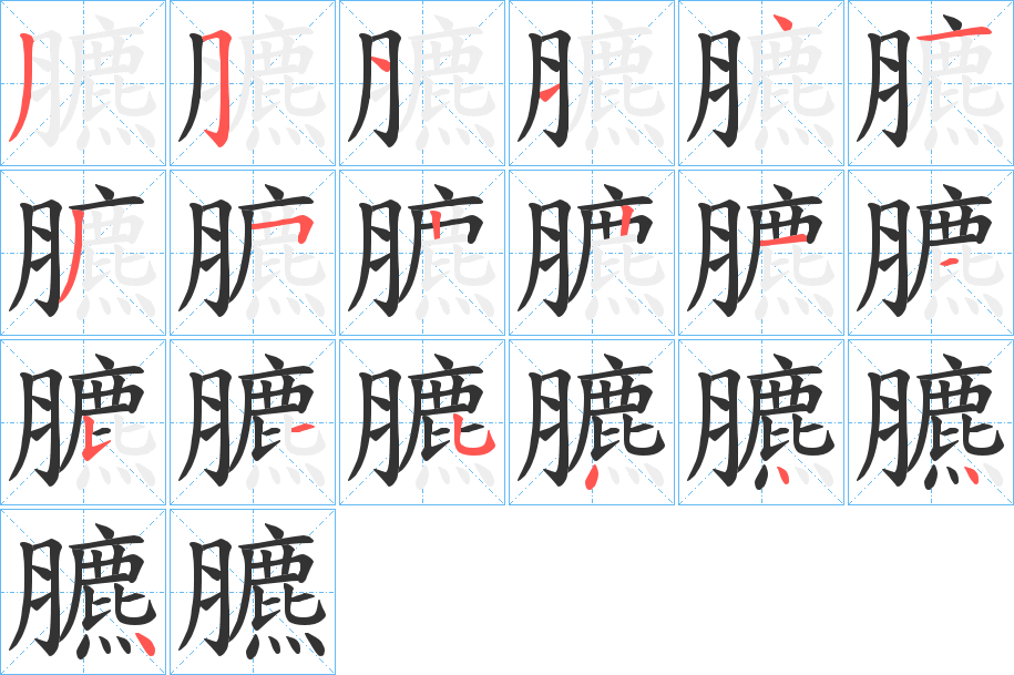 臕的笔画顺序