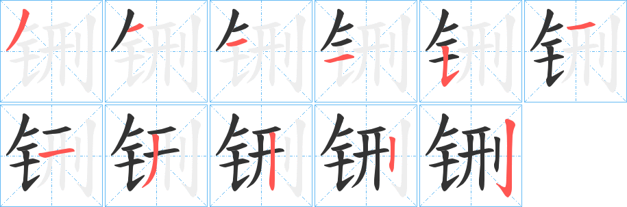 铏的笔画顺序