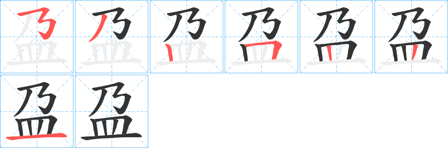 盁的笔画顺序