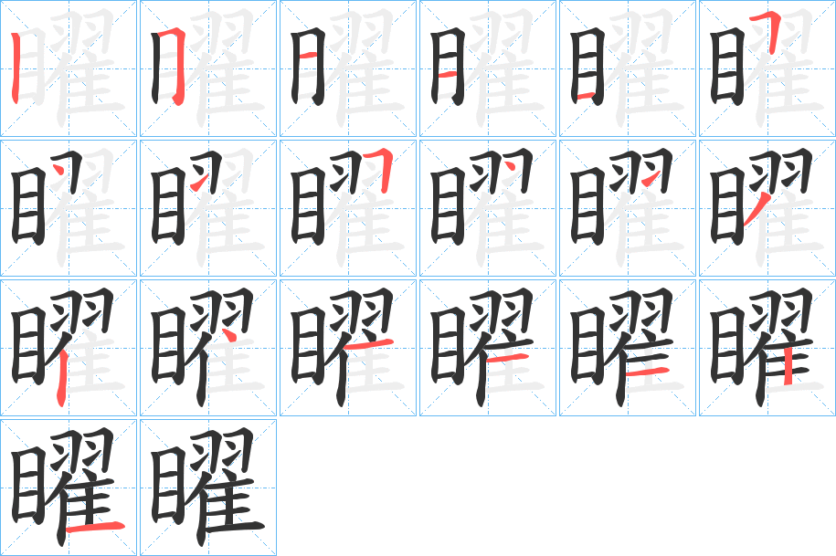 矅的笔画顺序
