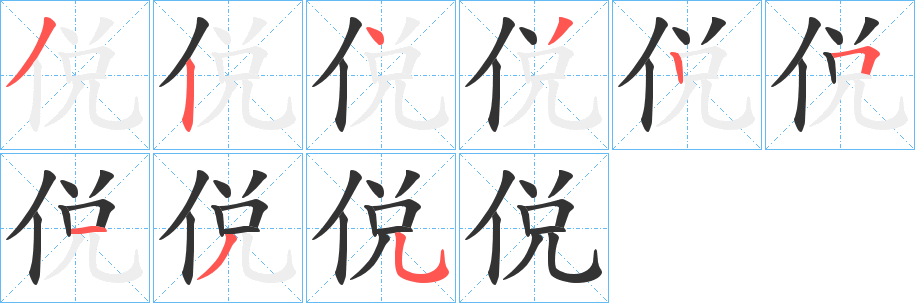 侻的笔画顺序