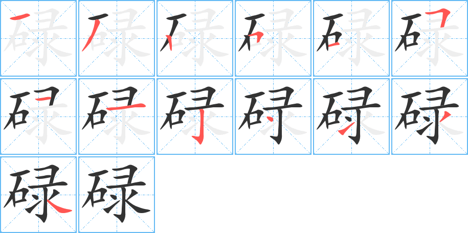 碌的笔画顺序