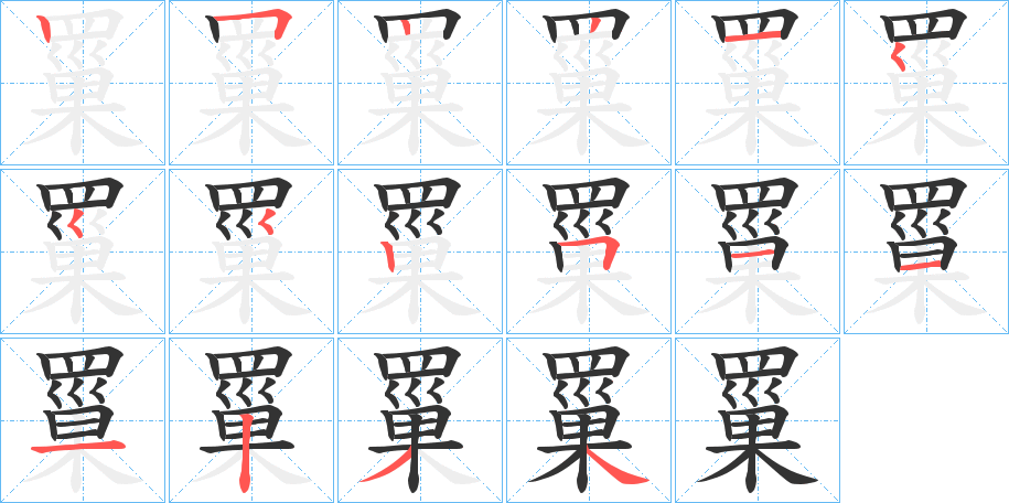 罺的笔画顺序