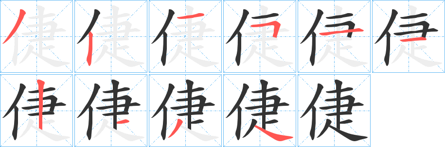 倢的笔画顺序
