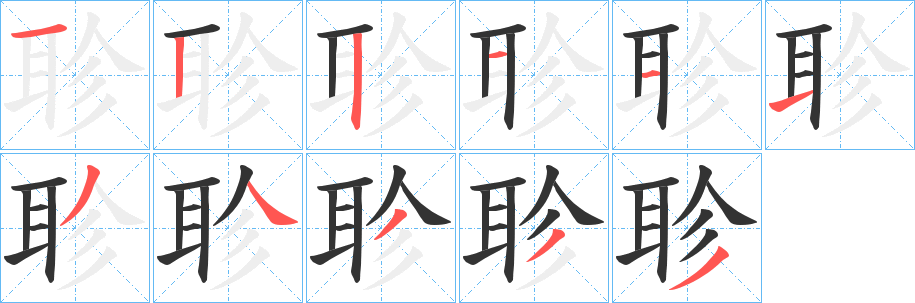 聄的笔画顺序