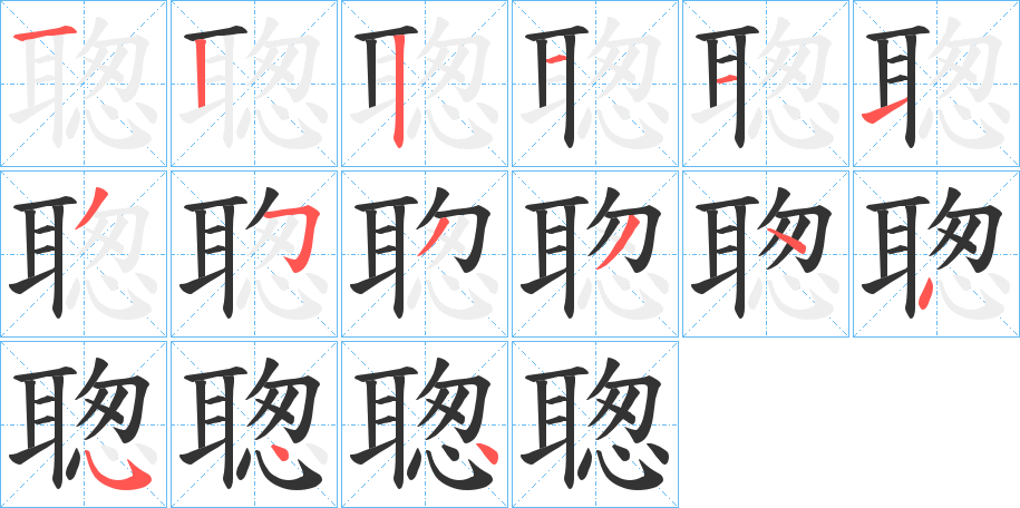 聦的笔画顺序