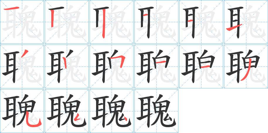 聭的笔画顺序