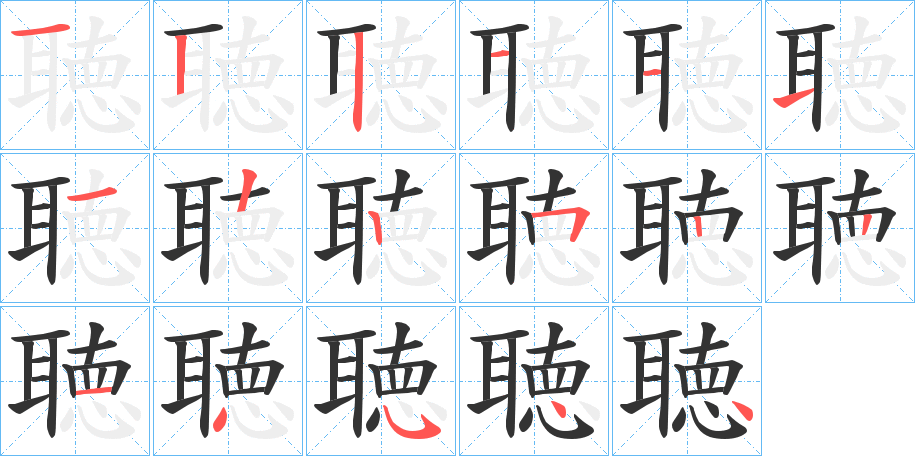 聴的笔画顺序