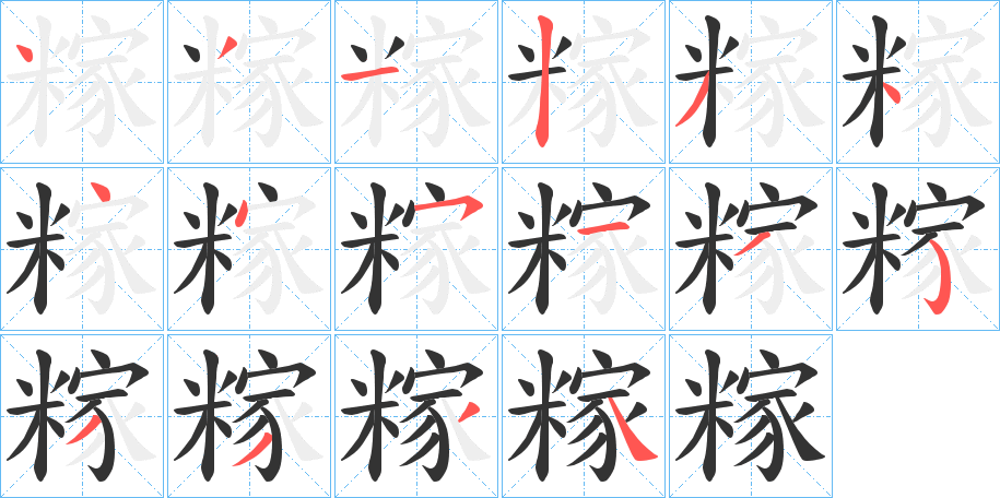 糘的笔画顺序