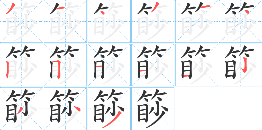 篎的笔画顺序