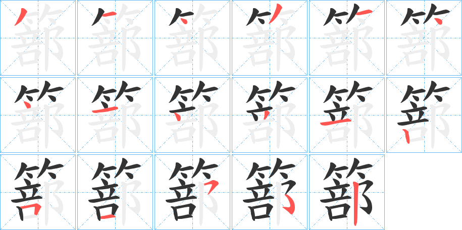 篰的笔画顺序