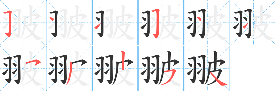翍的笔画顺序