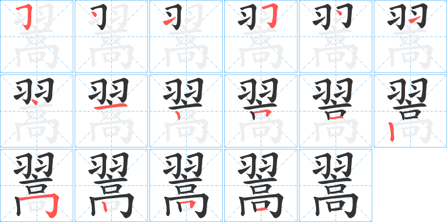 翯的笔画顺序