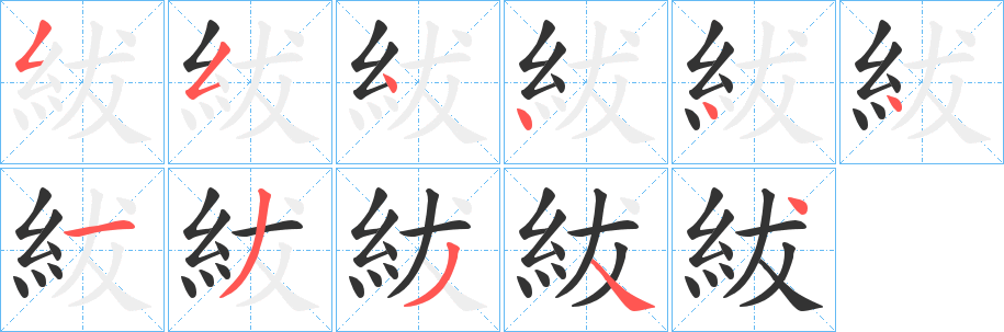 紱的笔画顺序