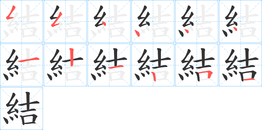 結的笔画顺序