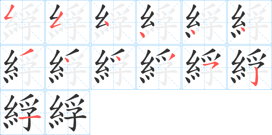 綒的笔画顺序