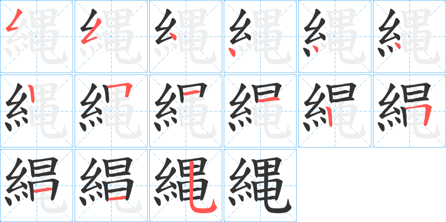縄的笔画顺序