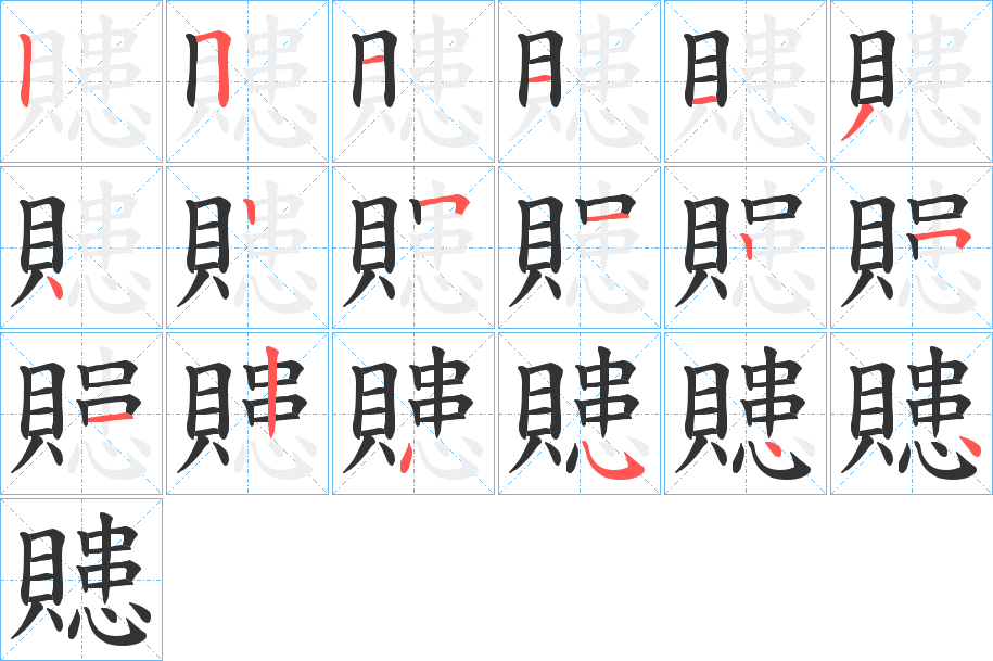 贃的笔画顺序