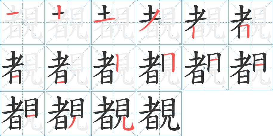 覩的笔画顺序