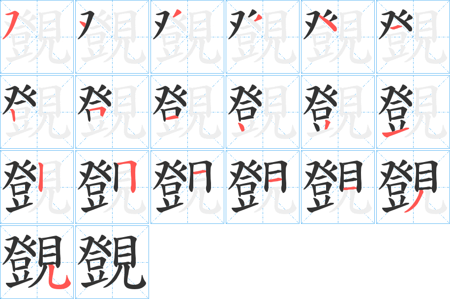 覴的笔画顺序