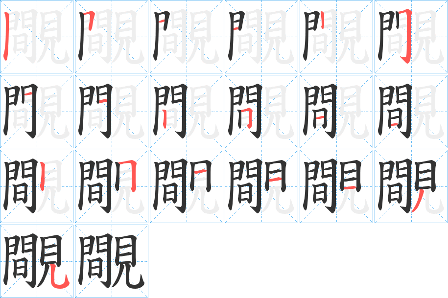 覸的笔画顺序