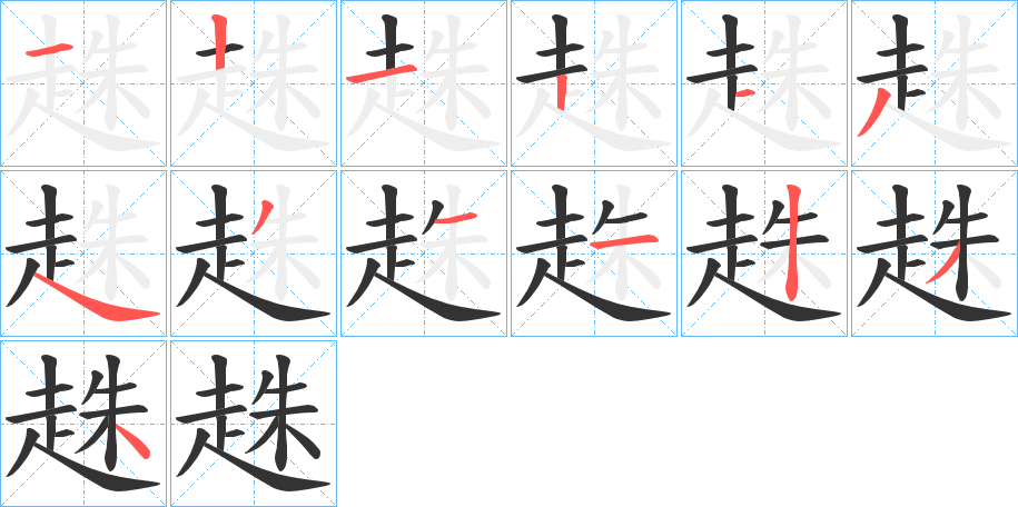 趎的笔画顺序